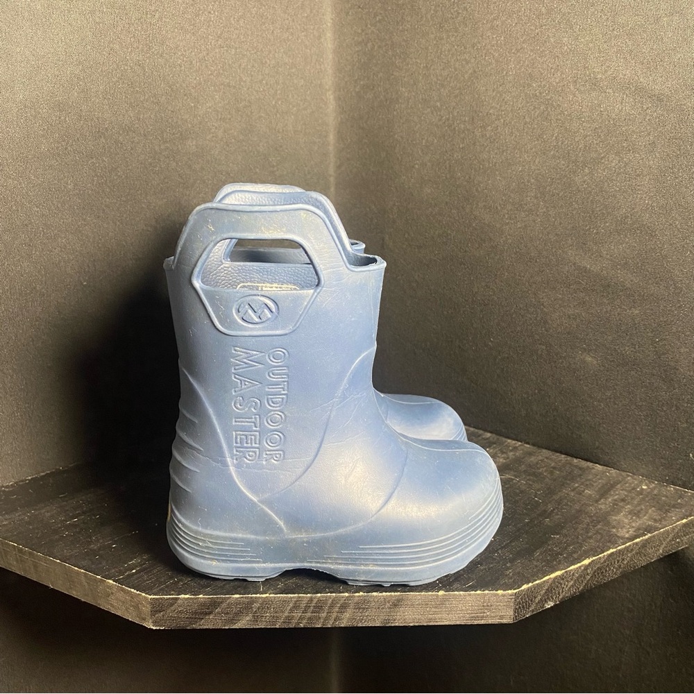 Outdoor master blue rain boots